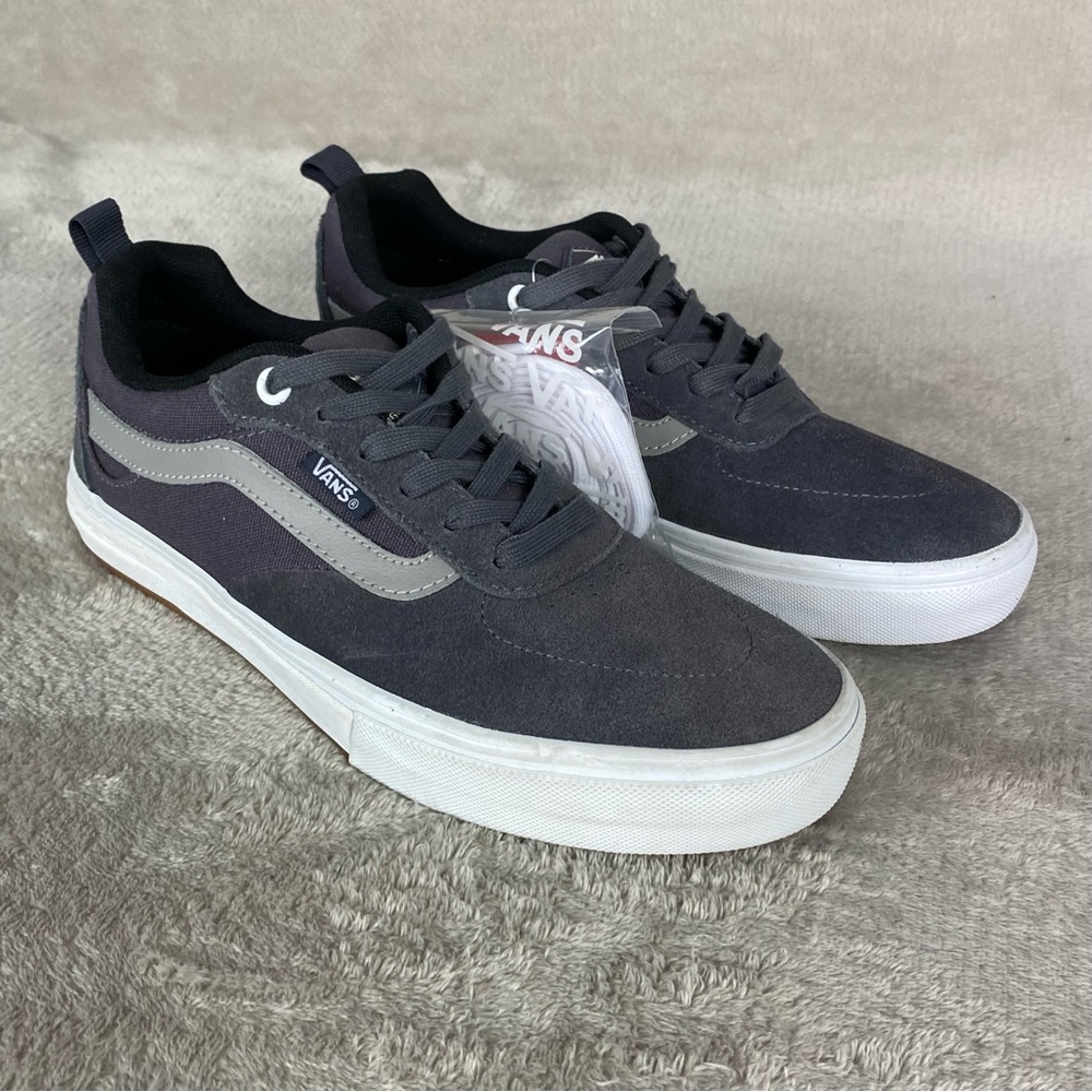 Vans Kyle Walker Pro Mens Size 7.5 Gray Suede Canvas Skate PopCush NEW